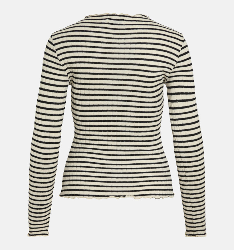 Vila Rika Gestreepte Trui Wit/Zwart voor dames (361365)