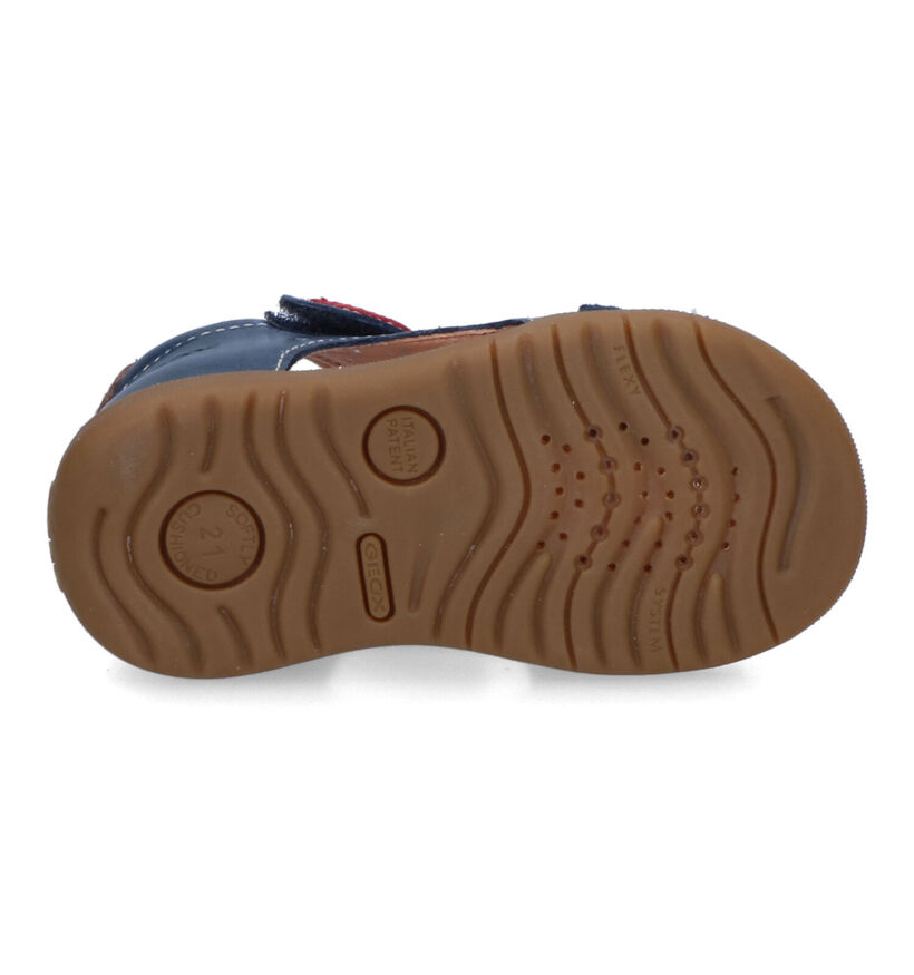 Geox Macchia Sandales en Bleu en cuir (311036)