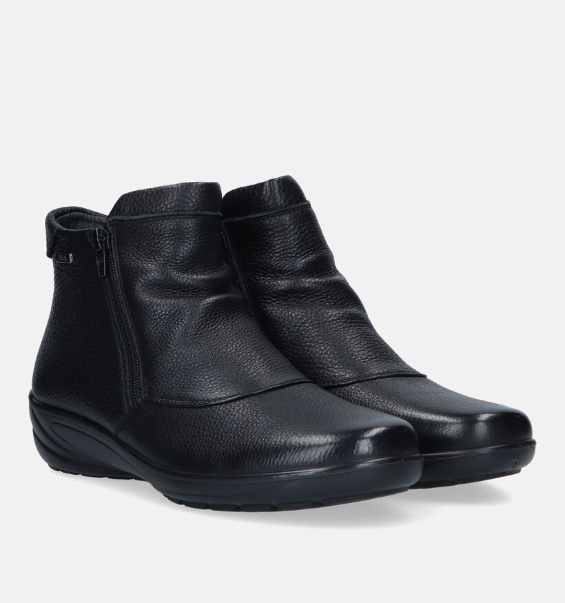 G-Comfort Bottines plates en Noir pour femmes (331734) - pour semelles orthopédiques