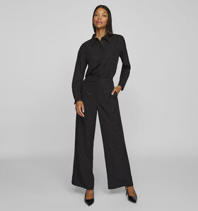 Vila Similetta Zwarte Wijde broek voor dames (348721)