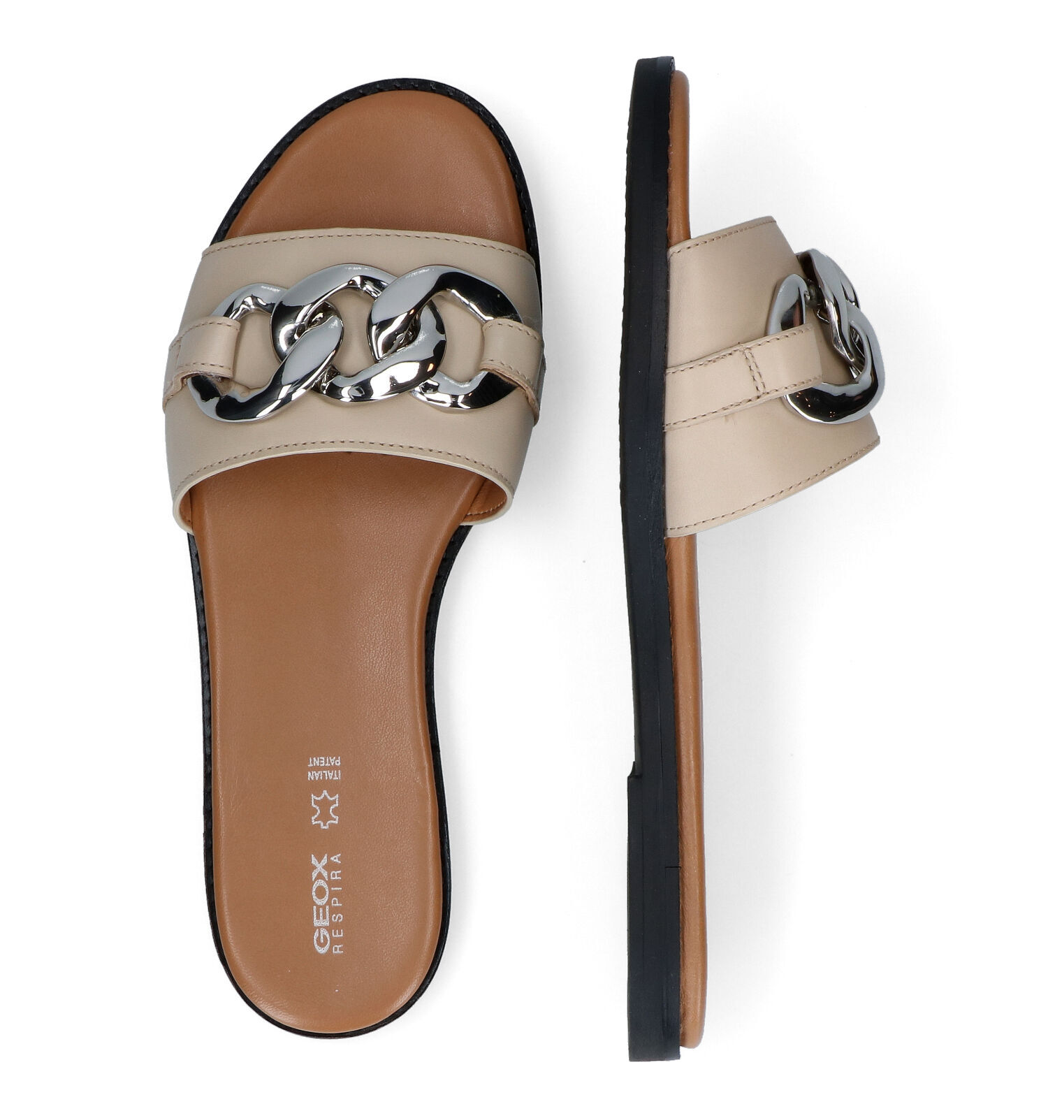 Geox Naileen Beige Slippers Dames Slippers Online op TORFS.BE