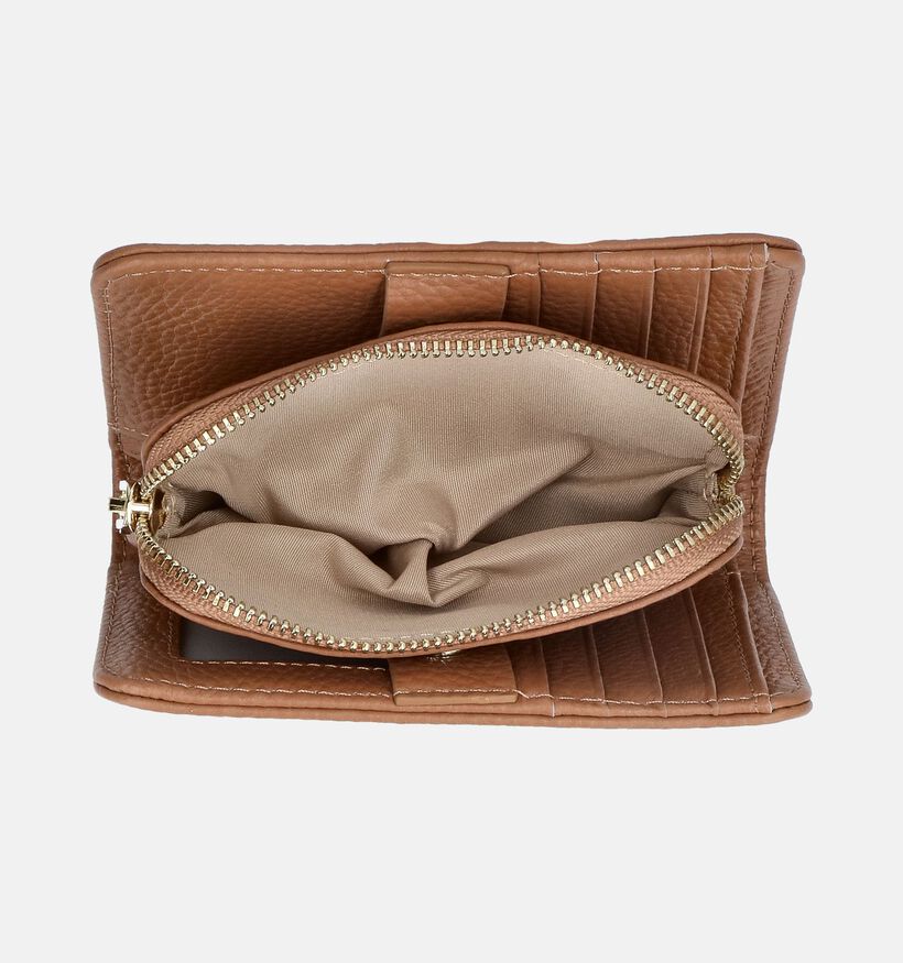 Crinkles Bruine Ritsportemonnee voor dames (358082)