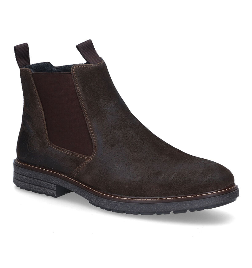 Rieker Bottines Chelsea en Brun foncé en nubuck (315592)