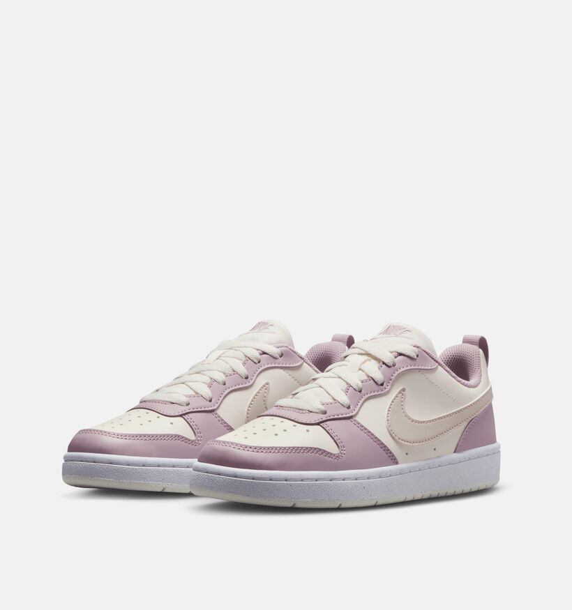 Nike Court Borough Low Roze/Beige Sneakers voor meisjes (357230) - geschikt voor steunzolen