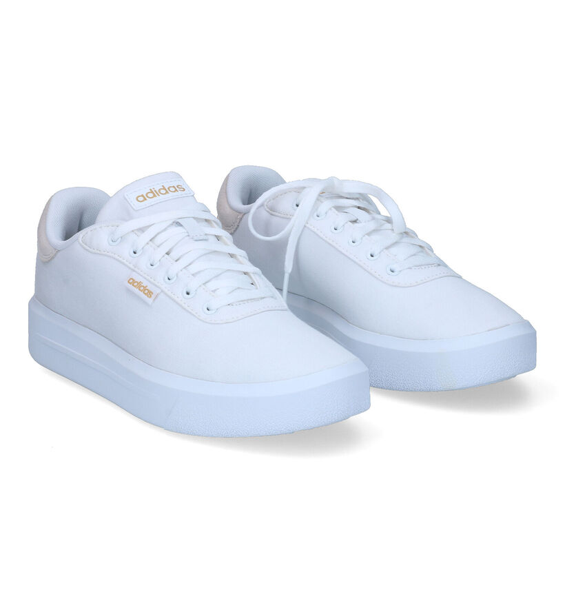 adidas Court Platform Baskets en Blanc pour femmes (308296)