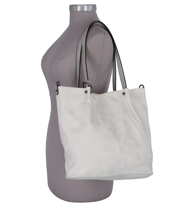 Emily & Noah Cabas Bag in Bag en Gris en simili cuir (284365)