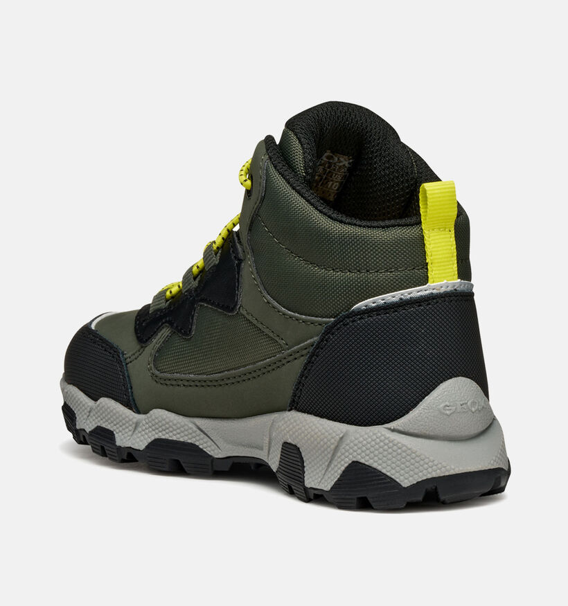 Geox Magnetar Kaki Hoge Schoenen voor jongens (360387) - geschikt voor steunzolen