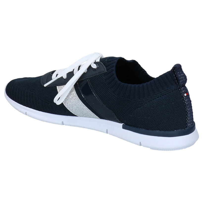 Tommy Hilfiger Feminine Baskets Slip-on en Bleu en simili cuir (276243)