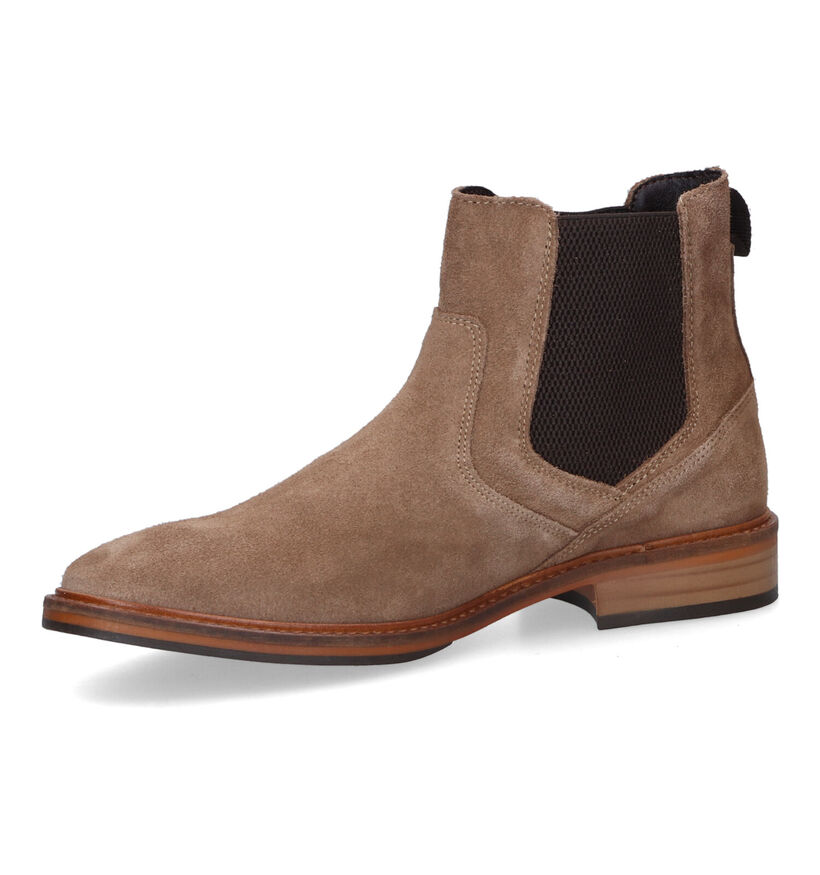 Bullboxer Bottines Chelsea en Taupe en textile (313093)