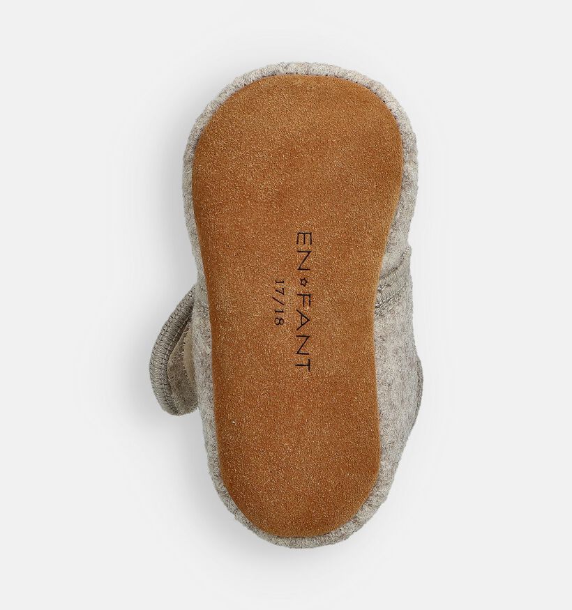 En Fant Pantoufles fermées en Ecru pour garçons, filles (360226)