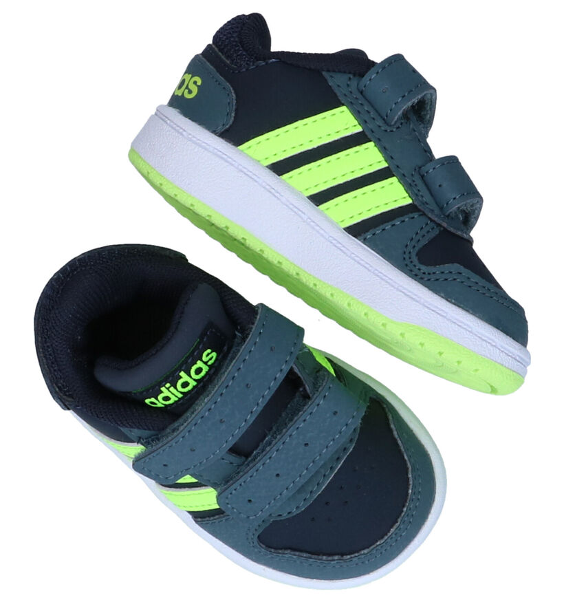 adidas Hoops 2.0 Zwarte Sneakers in kunstleer (290777)