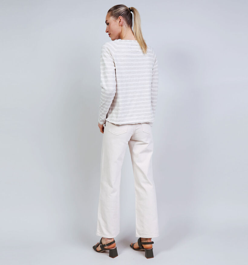 The Shirt Project Grijze T-shirt met Lange Mouwen Gestreept voor dames (374342)