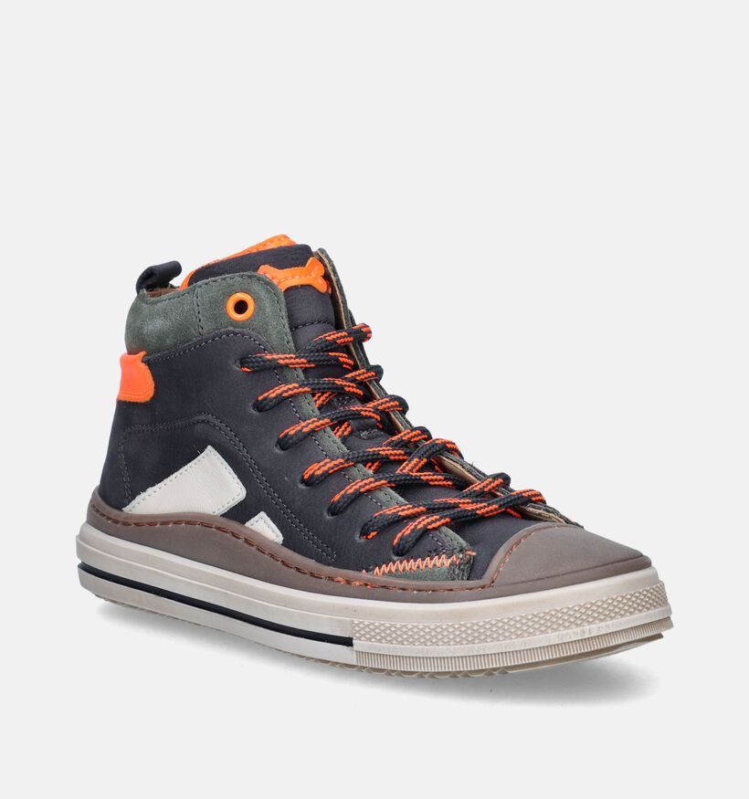 STONES and BONES Laset Grijze Bottines voor jongens (349164) - geschikt voor steunzolen