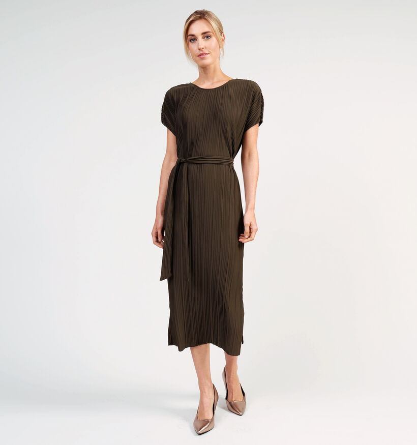 Vila Tahlia Donkergroene Midi-Jurk voor dames (361322)