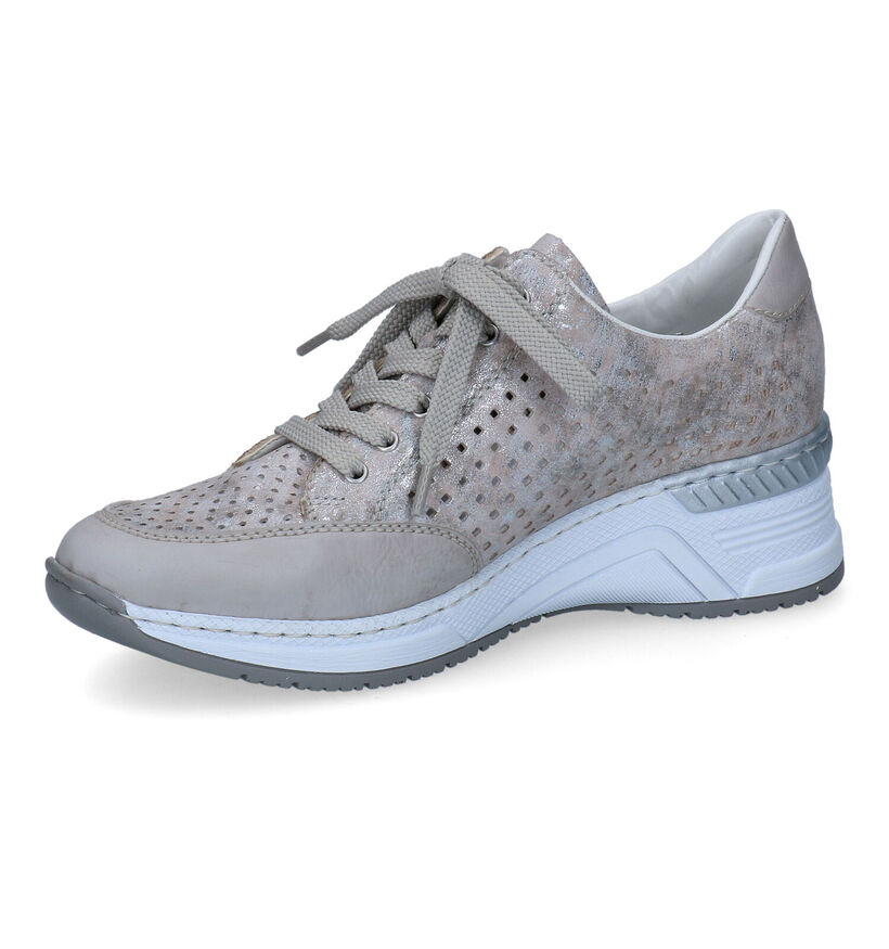 Rieker Baskets casual en Beige en simili cuir (307142)