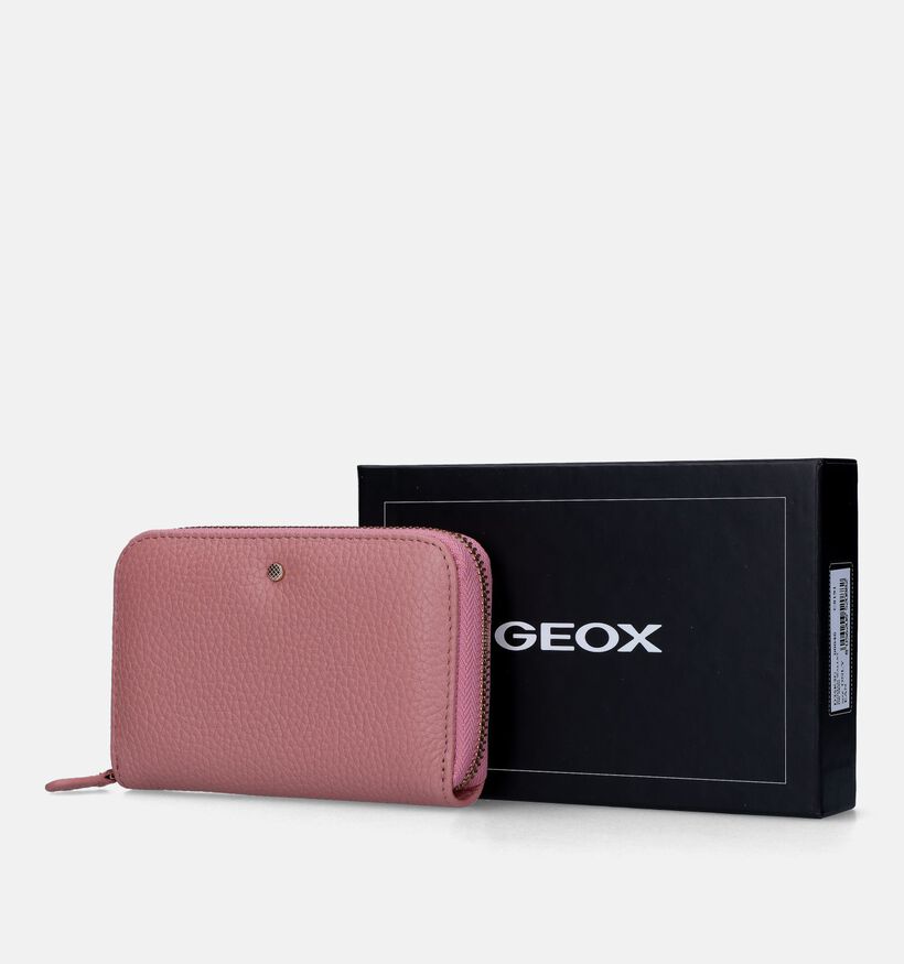 Geox Porte-monnaie zippé en Rose pour femmes (341588)