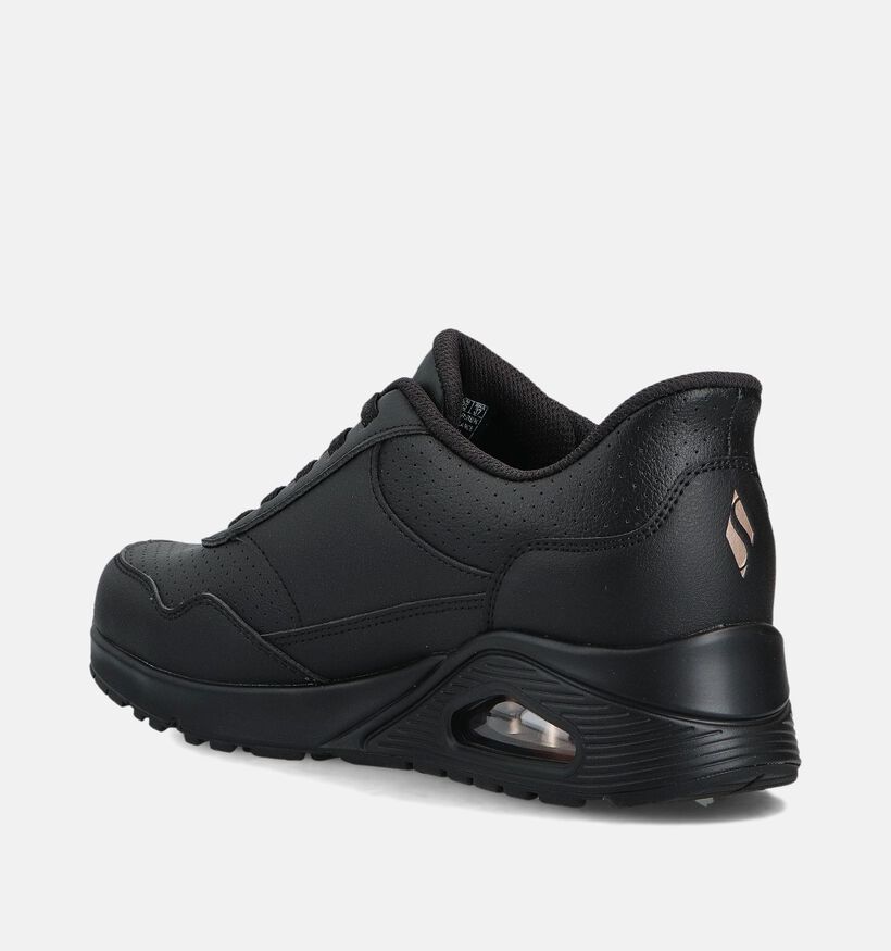 Skechers Uno Simplified Zwarte Sportieve Sneakers voor dames (360898) - geschikt voor steunzolen