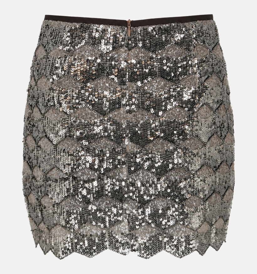 The Korner Zilveren Korte Rok met Sequins voor dames (382197)