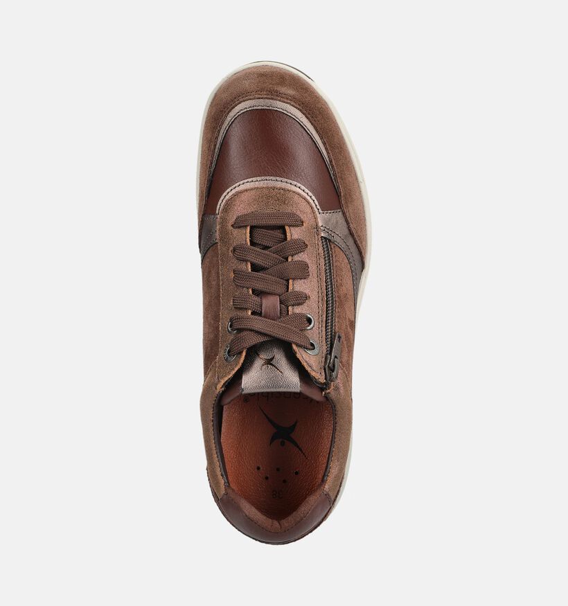 Xsensible Pristina Baskets en Cognac pour femmes (379000) - pour semelles orthop&eacute;diques