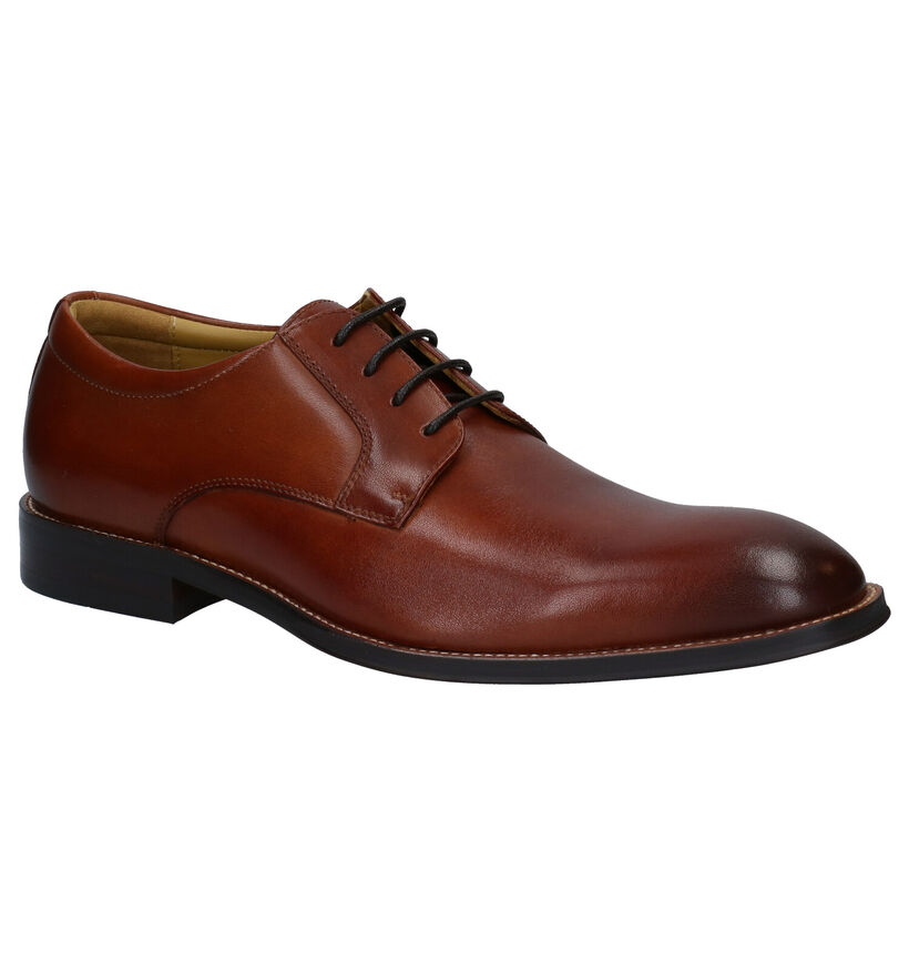 Steptronic Nigel Cognac Veterschoenen in leer (281385)