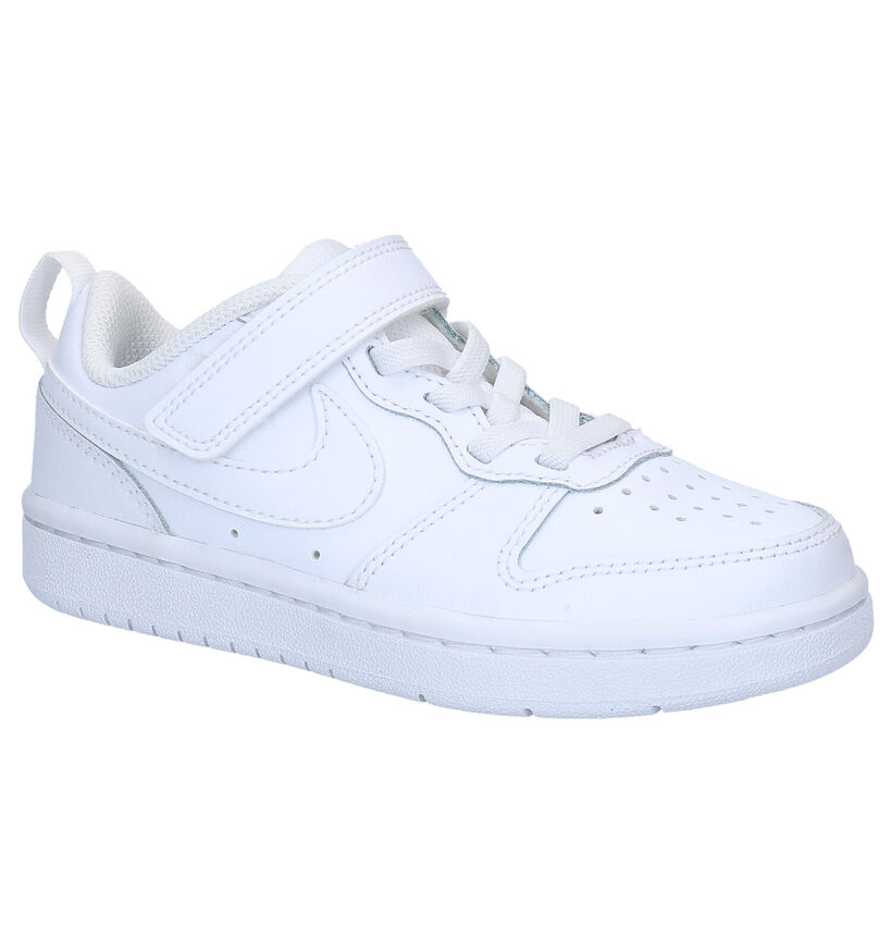 Nike Court Borough Low Witte Sneakers in kunstleer (293604)