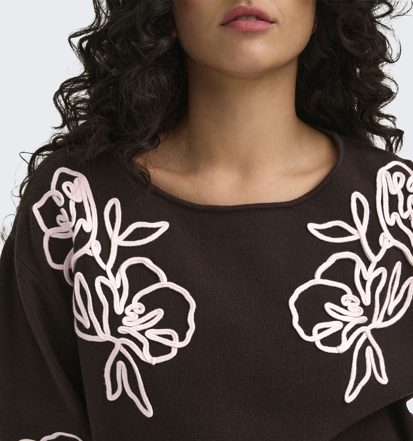 ONLY Carmakoma Nila Pull en Brun fonc&eacute; pour femmes (378384)