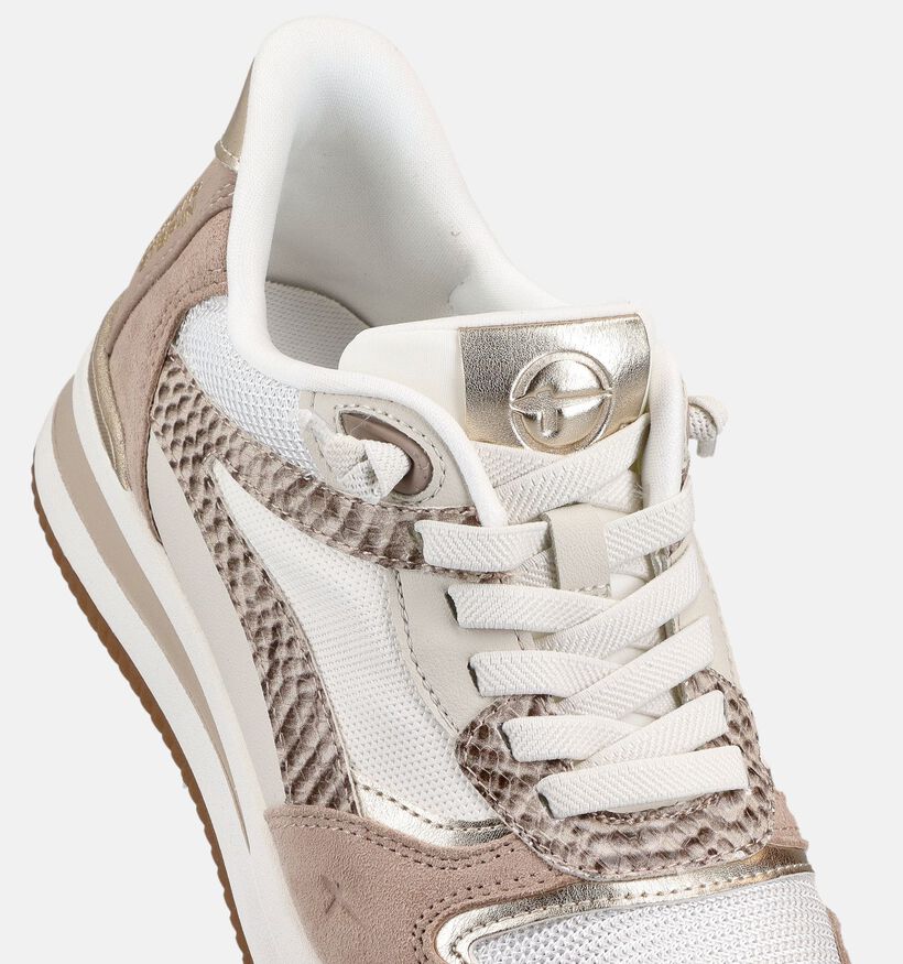 Tamaris Comfort Donkerbeige Veterschoenen voor dames (367851) - geschikt voor steunzolen