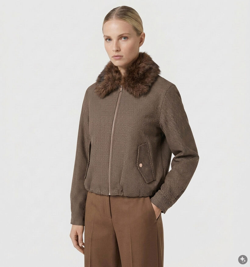 Deeluxe Original Arletta Bruine Korte Jas voor dames (382280)