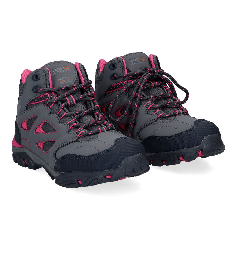 Regatta Holcombe Mid Jnr Chaussures de randonnée en Turquoise pour filles (361298) - pour semelles orthopédiques