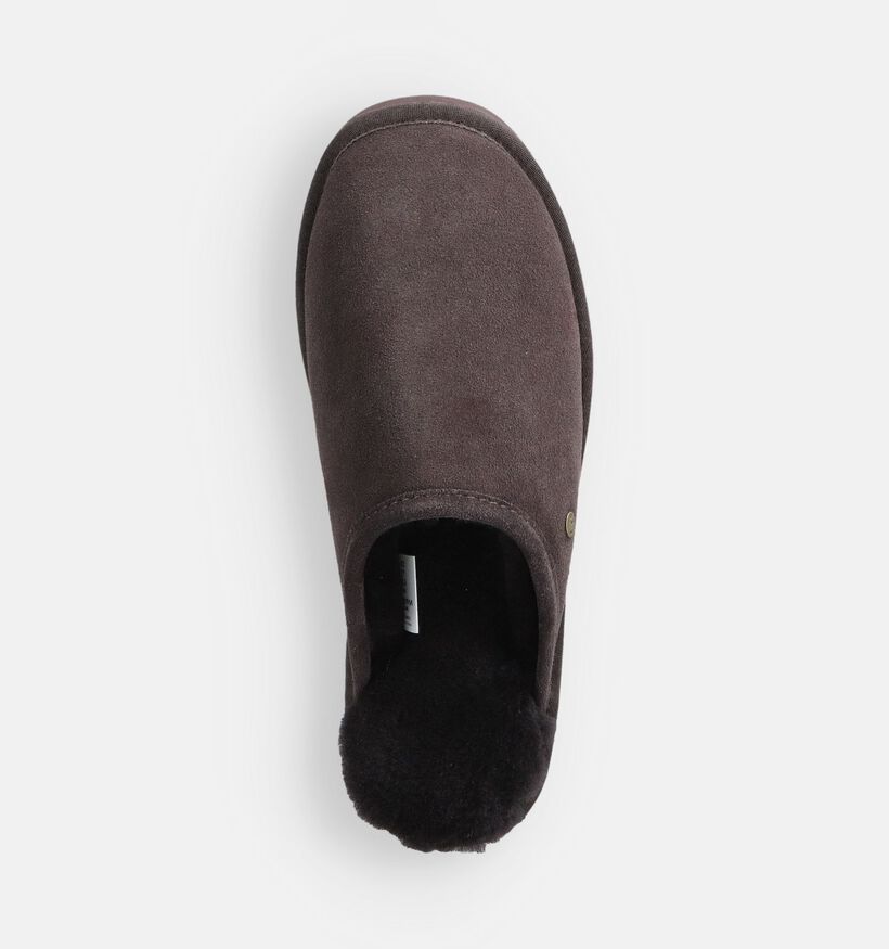 Warmbat Classic Pantoufles ouvertes en Brun fonc&eacute; pour hommes (379288)