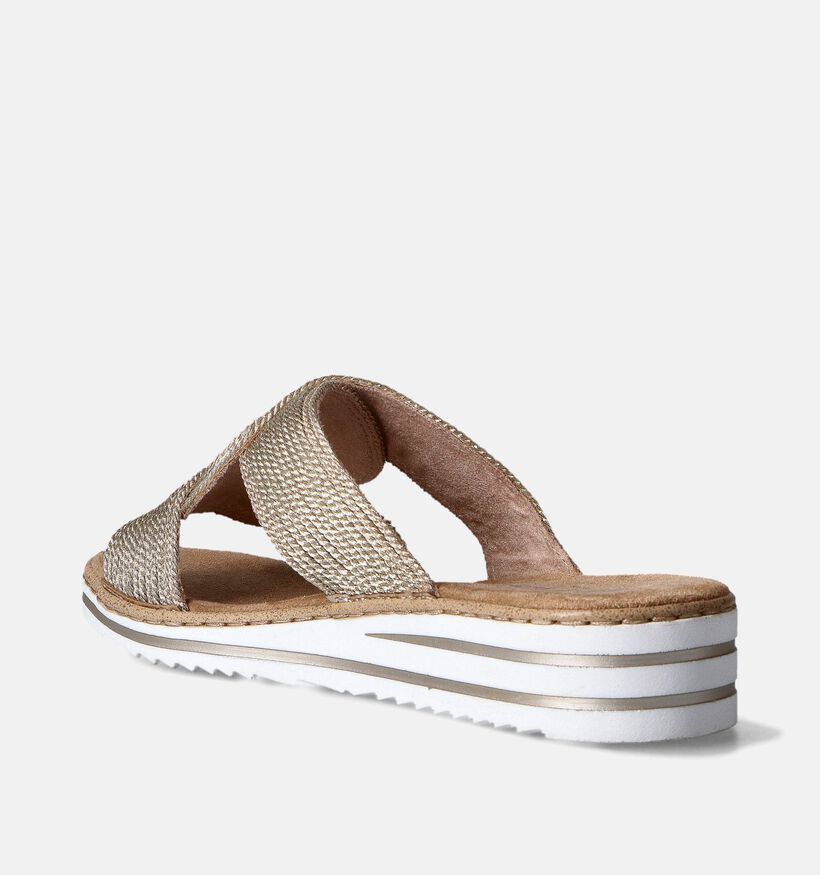 Rieker Gouden Slippers met Sleehak voor dames (354968)