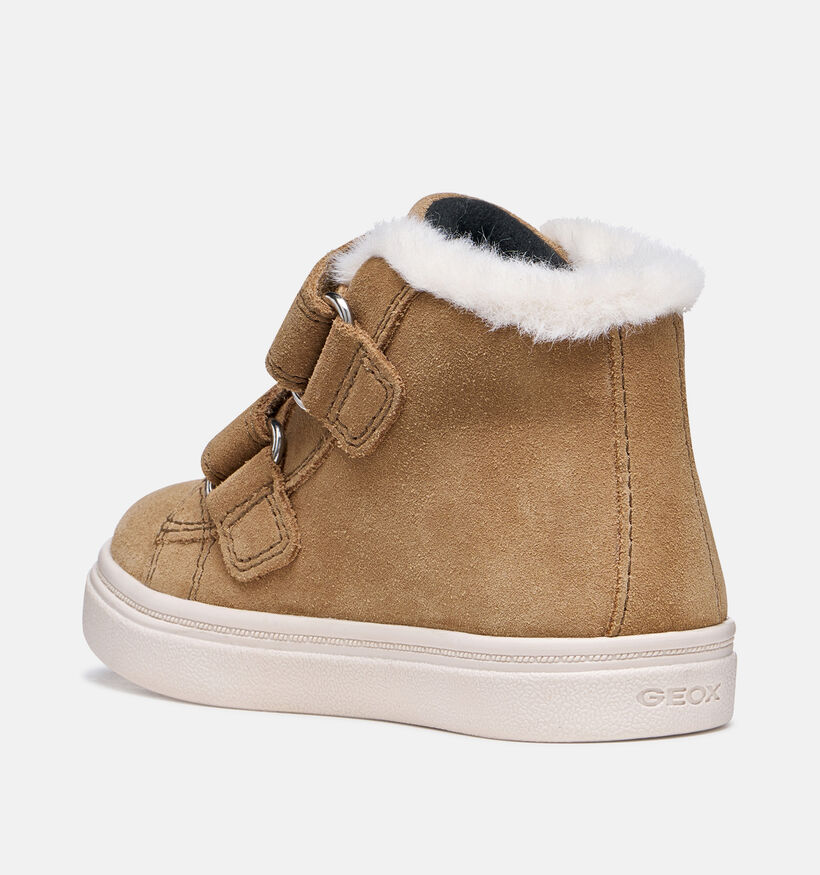 Geox Nashik Gir Baskets montantes en Marron pour filles (377728) - pour semelles orthop&eacute;diques