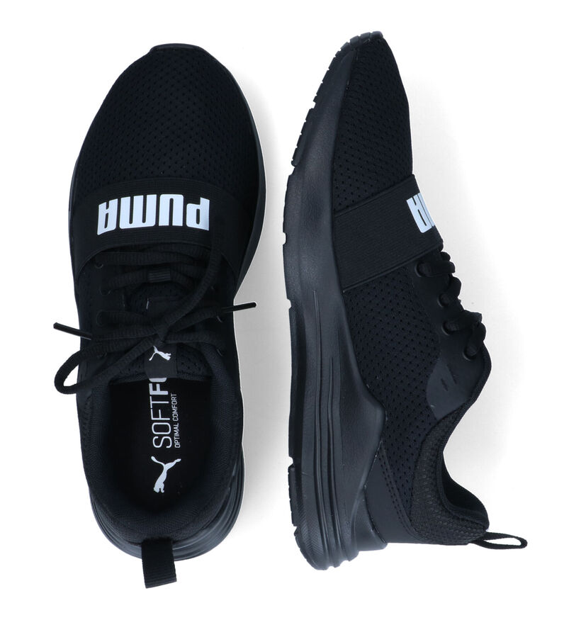 Puma Wired Run Jr Baskets en Noir en textile (311273)
