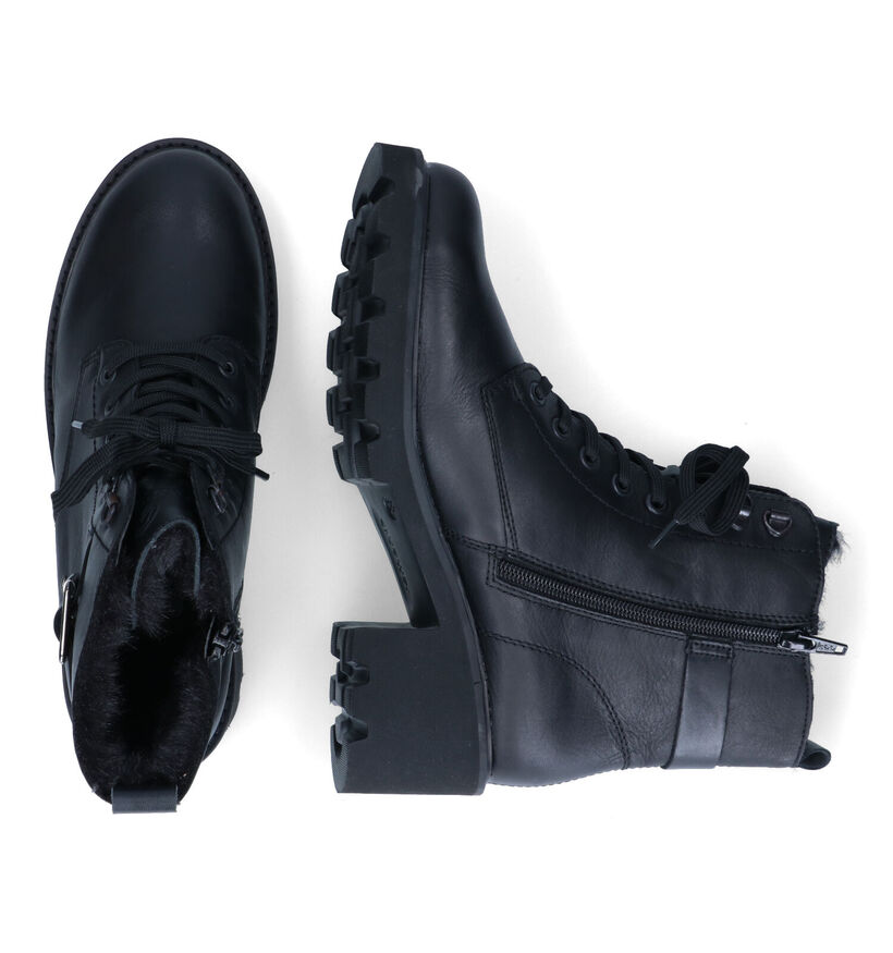 Remonte Boots à lacets en Noir en cuir (315726)