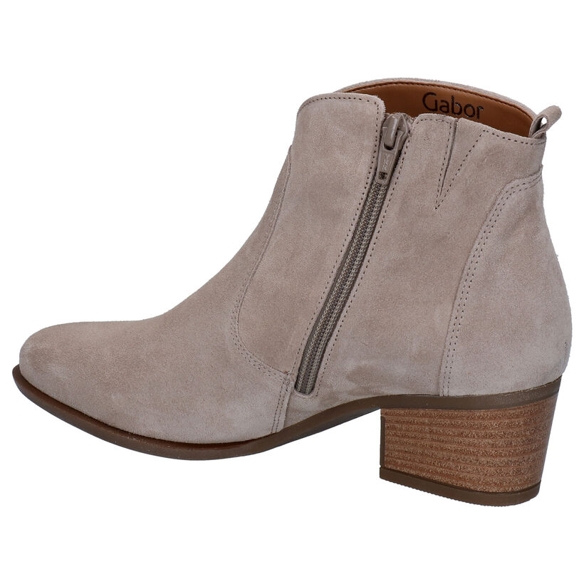 Gabor Groene Enkellaarzen in daim (287774)