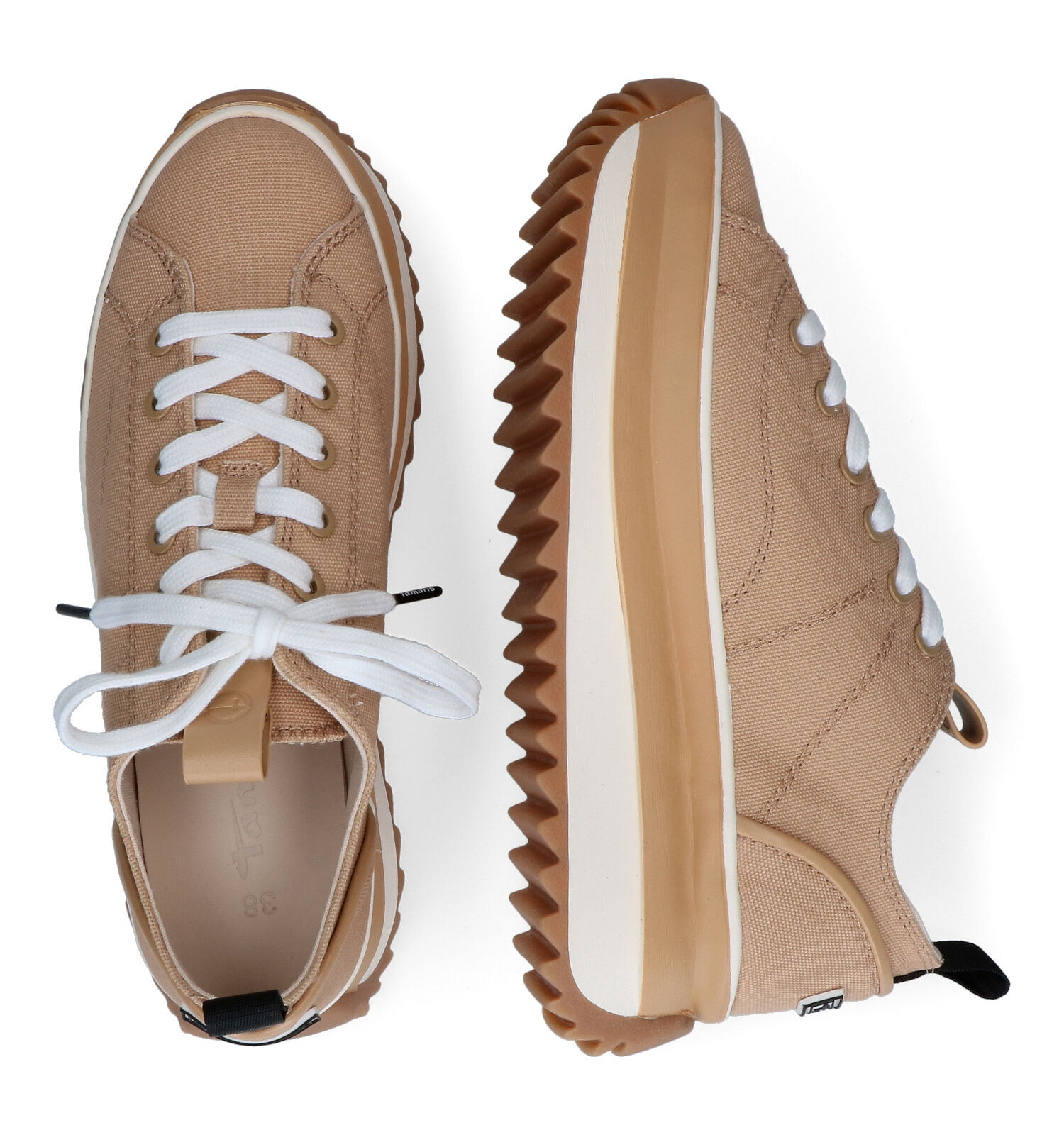 Tamaris Touch it Beige Sneakers Dames Sneakers Online op TORFS.BE