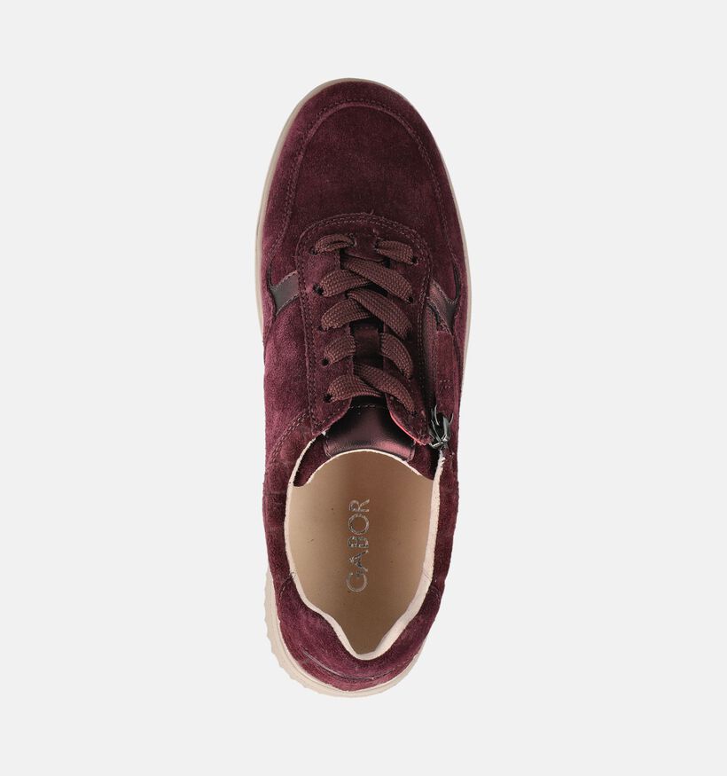 Gabor Bordeaux Sneakers voor dames (376982) - geschikt voor steunzolen