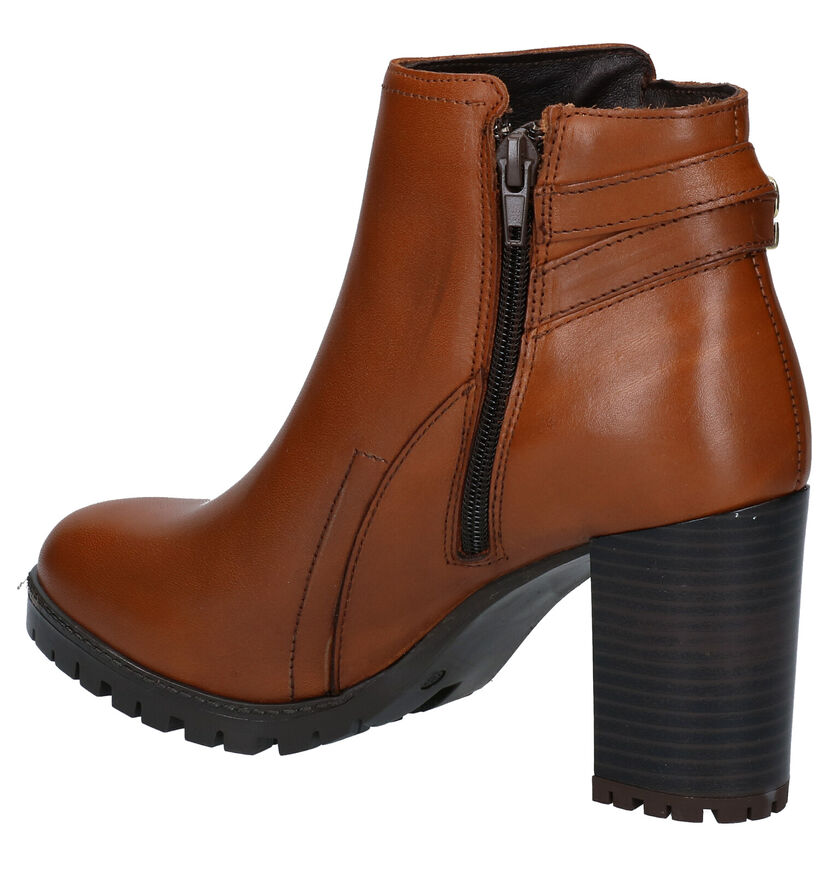 Scapa Cognac Enkellaarzen in leer (281259)