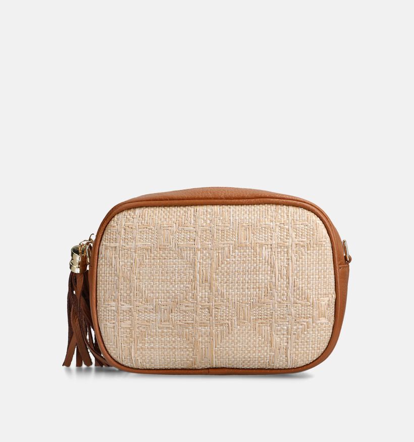 Via Limone Cognac/Lichtbeige Crossbodytas voor dames (376381)