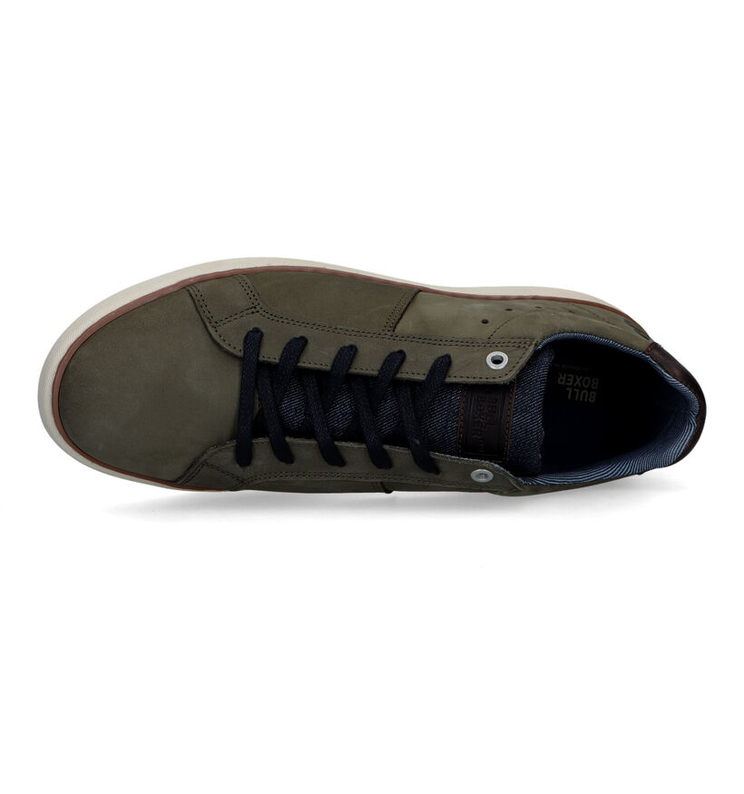 Bullboxer Kaki Veterschoenen voor heren (341801) - geschikt voor steunzolen