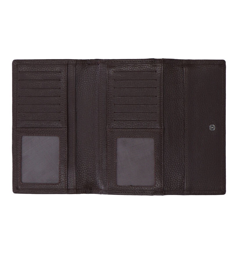 Label M Porte-monnaie à rabat en Marron pour femmes (349925)