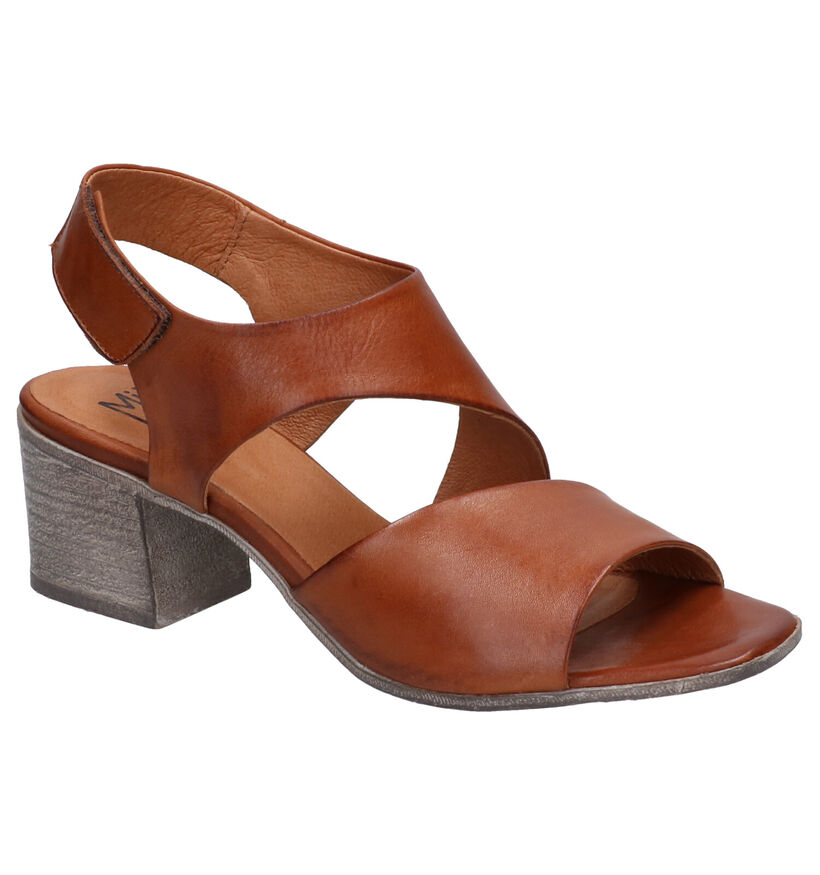 Miz Mooz Sonia Cognac Sandalen in leer (272232)