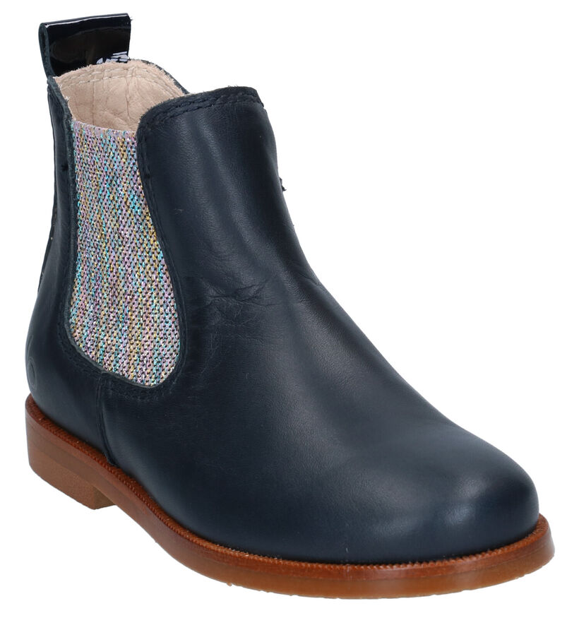 Beberlis Bottines Chelsea en Bleu foncé pour filles (297352)