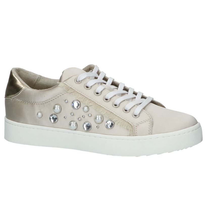 Roze Lage Geklede Sneakers Youh! in stof (212136)