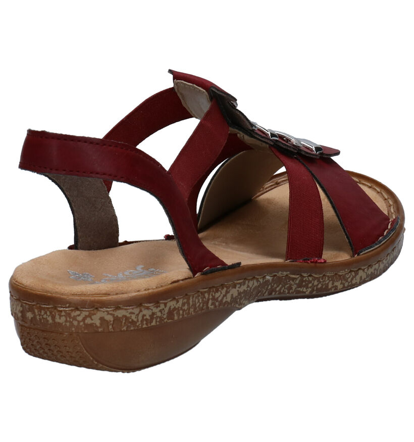 Rieker Bordeaux Sandalen in kunstleer (287433)