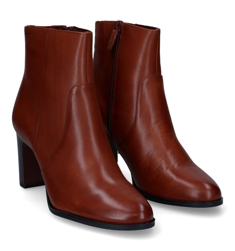Tamaris Bottines à talons en Cognac en cuir (315444)