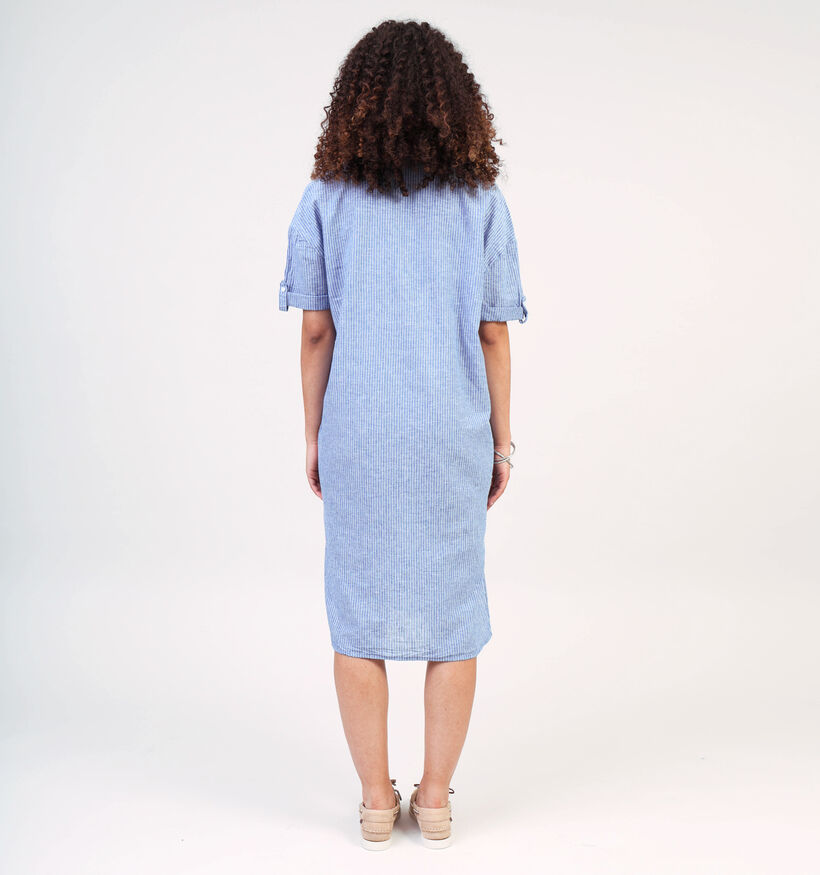 JDY Mila Robe mi-longue en lin en Bleu pour femmes (357372)