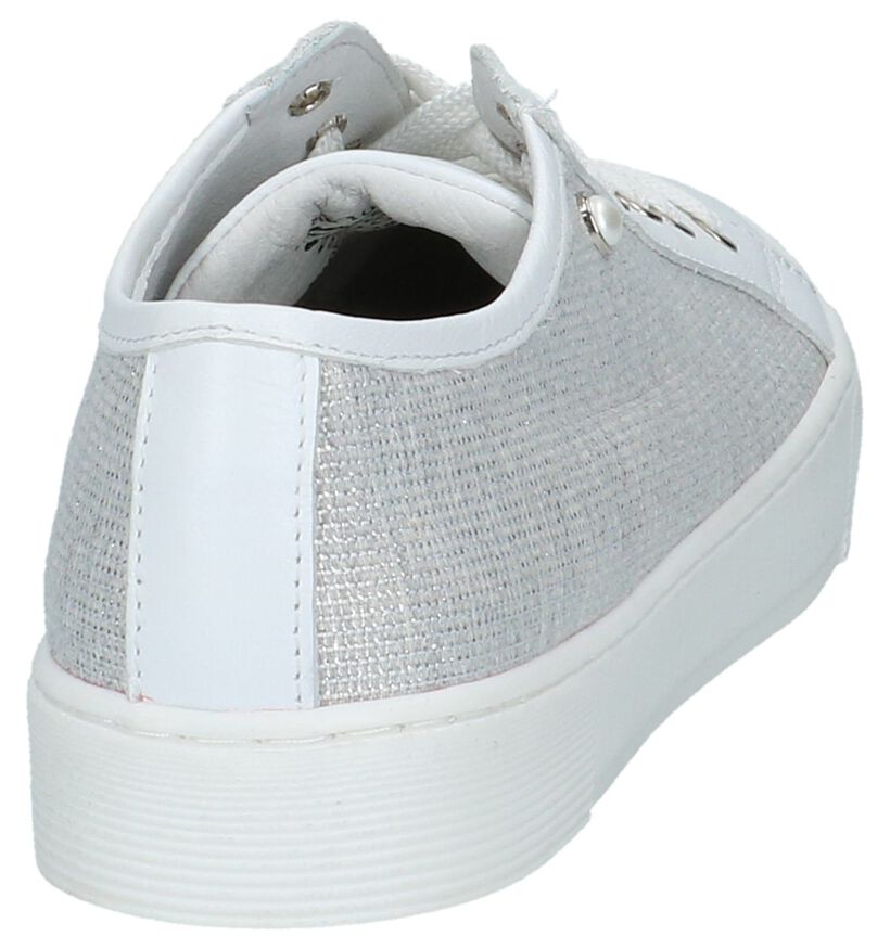 Lage Geklede Sneakers Wit River Woods Fobie in leer (214790)