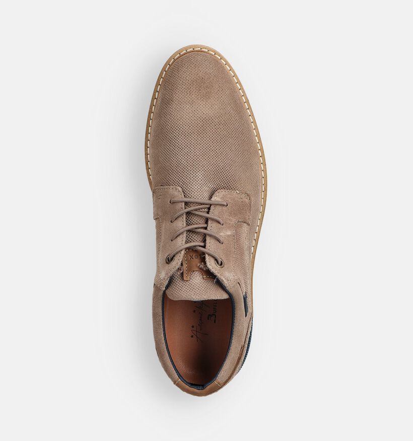 Bufflox Viena Taupe Su&egrave;de Veterschoenen voor heren (370255) - geschikt voor steunzolen