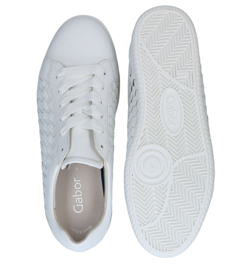 Gabor Best Fitting Chaussures à lacets en Blanc en cuir (288019)
